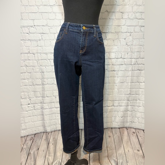 Pilcro and the Letterpress Denim - Pilcro and the Letterpress Dark Blue Ankle Jeans